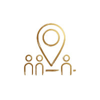 Gold-Icon Warteschlange mit Positionsmarkierung an der Bonus Crab