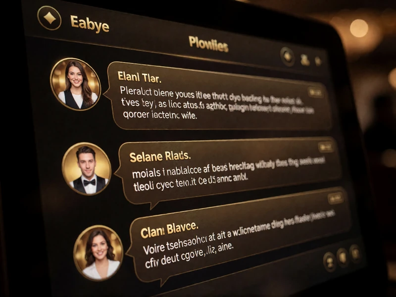 Live-Chat-Oberfl&auml;che mit goldenen Nachrichtenblasen und Dealer-Avatar am Live-Tisch im Millioner Casino