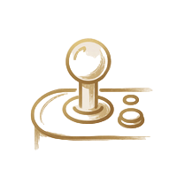 Gold-Icon Joystick zur Steuerung der Bonus Crab Klaue