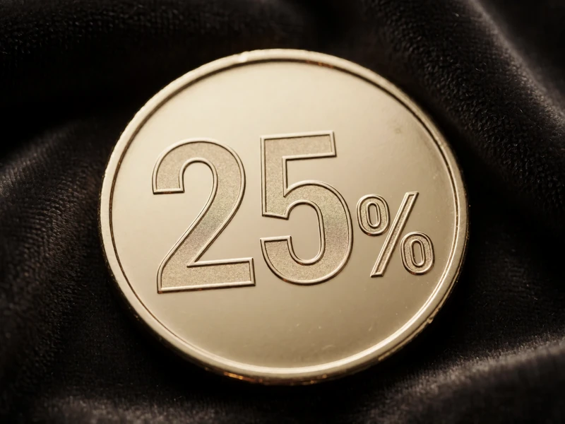 Goldenes Cashback-Emblem mit eingravierten 25 Prozent auf dunklem Samt - Live Casino Cashback bei Millioner
